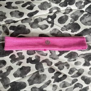 Lululemon Pink Striped Headband